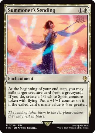Summoner's Sending (Surge Foil)  [Foil]  (FIC-029) - [Commander: FINAL FANTASY] - Trinity Hobby