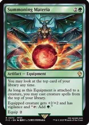 Summoning Materia (Surge Foil)  [Foil]  (FIC-072) - [Commander: FINAL FANTASY] - Trinity Hobby