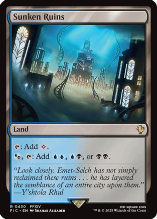 Sunken Ruins (Surge Foil)  [Foil]  (FIC-430) - [Commander: FINAL FANTASY] - Trinity Hobby