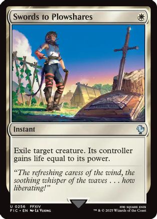 Swords to Plowshares (Surge Foil)  [Foil]  (FIC-256) - [Commander: FINAL FANTASY] - Trinity Hobby