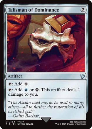 Talisman of Dominance (Surge Foil)  [Foil]  (FIC-364) - [Commander: FINAL FANTASY] - Trinity Hobby