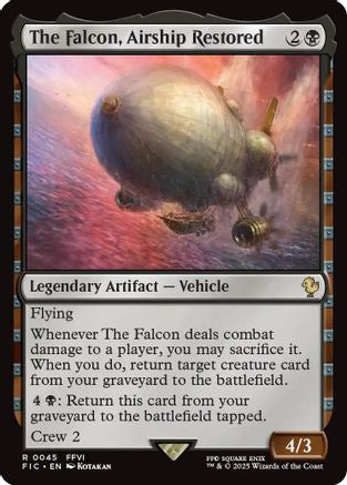 The Falcon, Airship Restored (Surge Foil)  [Foil]  (FIC-045) - [Commander: FINAL FANTASY] - Trinity Hobby