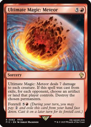 Ultimate Magic: Meteor (Surge Foil)  [Foil]  (FIC-062) - [Commander: FINAL FANTASY] - Trinity Hobby