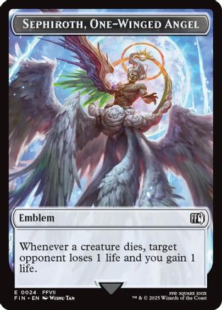 Emblem - Sephiroth, One-Winged Angel // Robot Warrior Double-Sided Token  [Foil]  (FIN-24 // 12) - [FINAL FANTASY] - Trinity Hobby