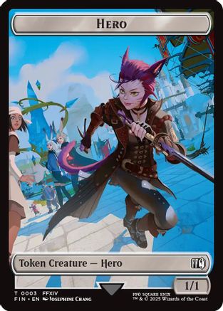 Hero (0003) // Treasure Double-Sided Token  [Foil]  (FIN-3 // 23) - [FINAL FANTASY] - Trinity Hobby