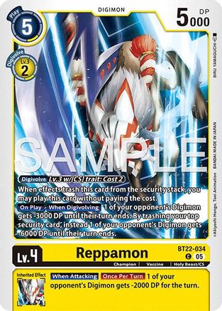 Reppamon (BT22-034) - [Cyber Eden] - Trinity Hobby