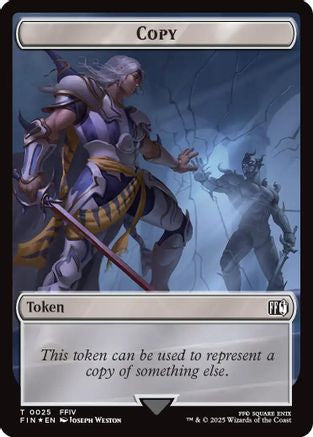 Copy (0025) // Moogle (0034) Double-Sided Token (Surge Foil)  [Foil]  (FIN-25 // 34) - [FINAL FANTASY] - Trinity Hobby