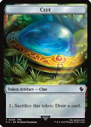 Clue // Treasure Double-Sided Token  (FIC-9 // 23) - [Commander: FINAL FANTASY] - Trinity Hobby