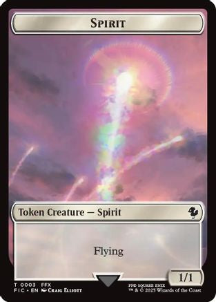 Spirit // Squid Double-Sided Token  (FIC-3 // 5) - [Commander: FINAL FANTASY] - Trinity Hobby