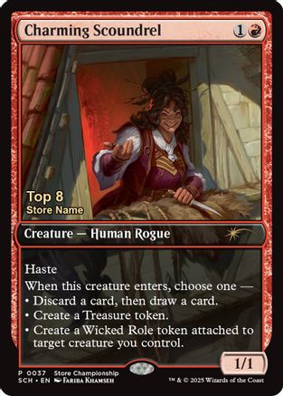 Charming Scoundrel (Top 8) (GAME-037) - [Game Day & Store Championship Promos] - Trinity Hobby
