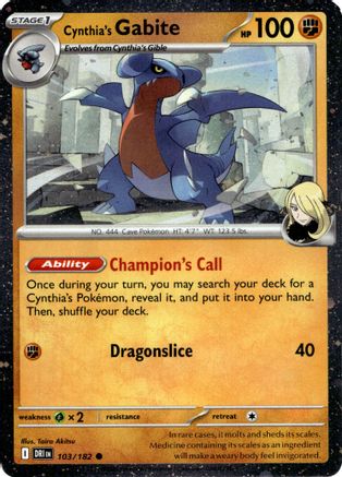 Cynthia's Gabite (Cosmos Holo) - (103/null) Holofoil [Miscellaneous Cards & Products]
