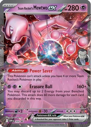 Team Rocket's Mewtwo ex - ( 205) [SV Scarlet & Violet Promo Cards] Holofoil - Trinity Hobby