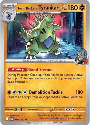 Team Rocket's Tyranitar  - (096)  [Deck Exclusives] - Trinity Hobby