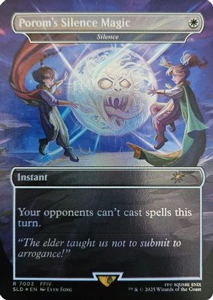 Porom's Silence Magic - Silence (Rainbow Foil)  [Foil]  (SLD-7003) - [Secret Lair Drop Series] - Trinity Hobby