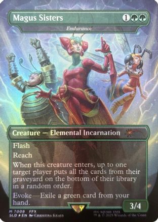 Magus Sisters - Endurance (Rainbow Foil)  [Foil]  (SLD-7008) - [Secret Lair Drop Series] - Trinity Hobby