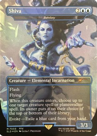 Shiva - Subtlety (Rainbow Foil)  [Foil]  (SLD-7005) - [Secret Lair Drop Series] - Trinity Hobby