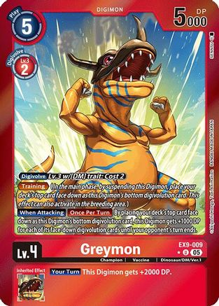 Greymon (Limited Foil) (EX9-009) - [Versus Monsters] Foil
