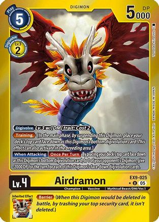 Airdramon (Limited Foil) (EX9-025) - [Versus Monsters] Foil - Trinity Hobby