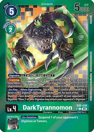DarkTyrannomon (Limited Foil) (EX9-039) - [Versus Monsters] Foil - Trinity Hobby