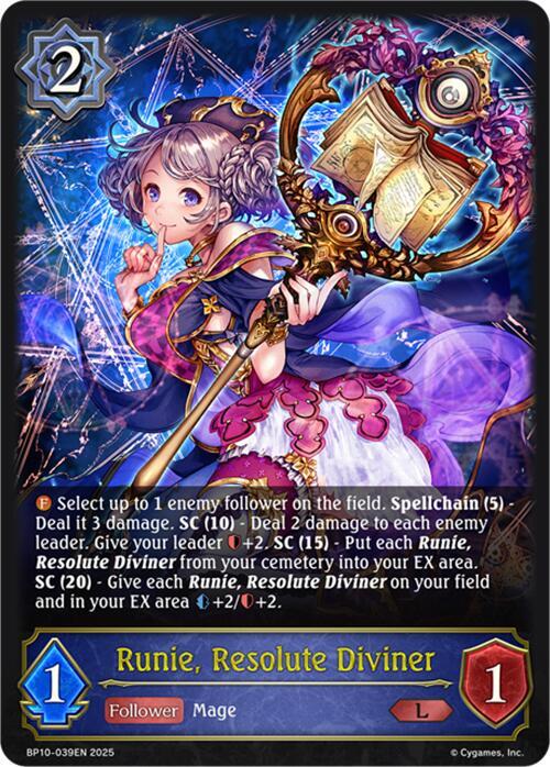 Runie, Resolute Diviner (BP10-039EN) [Gods of the Arcana]