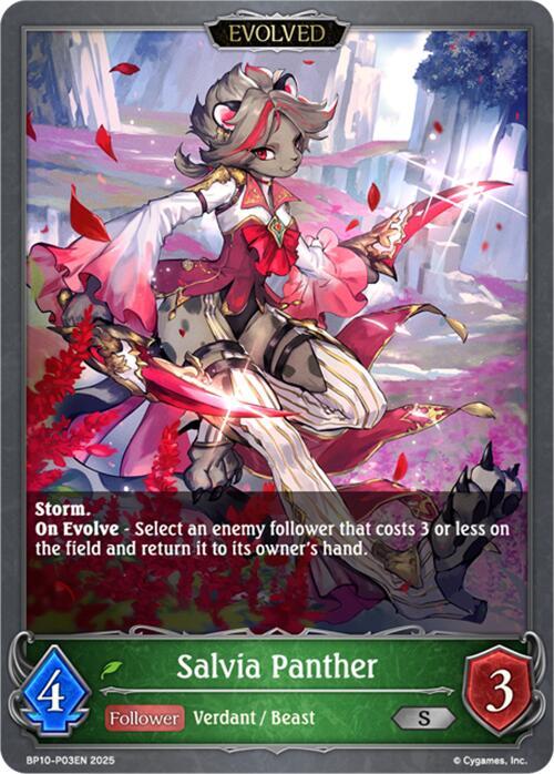 Salvia Panther (Evolved) - P03 (Foil) (BP10-P04EN) [Gods of the Arcana]