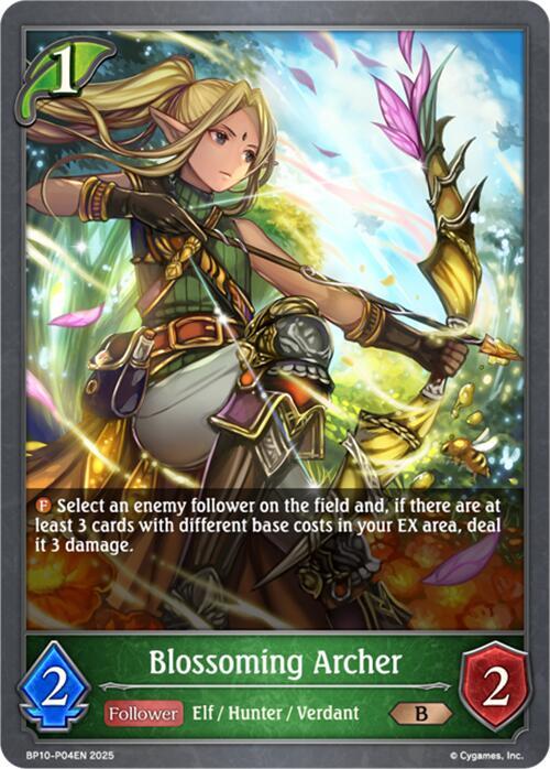 Blossoming Archer - P04 (Foil) (BP10-P04EN) [Gods of the Arcana]