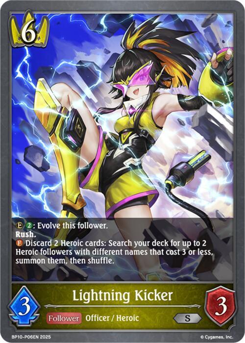 Lightning Kicker - P06 (Foil) (BP10-P06EN) [Gods of the Arcana]