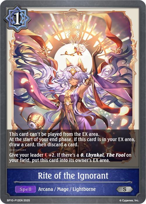 Rite of the Ignorant - P12 (Foil) (BP10-P04EN) [Gods of the Arcana]