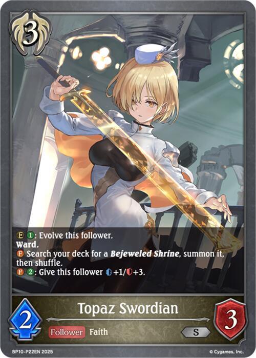 Topaz Swordian - P22 (Foil) (BP10-P22EN) [Gods of the Arcana]