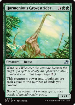 Harmonious Grovestrider  [Foil]  (EOE-189) - [Edge of Eternities]