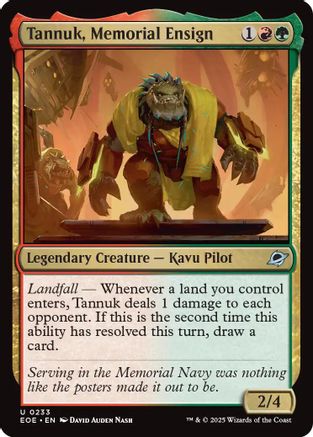 Tannuk, Memorial Ensign  [Foil]  (EOE-233) - [Edge of Eternities] - Trinity Hobby