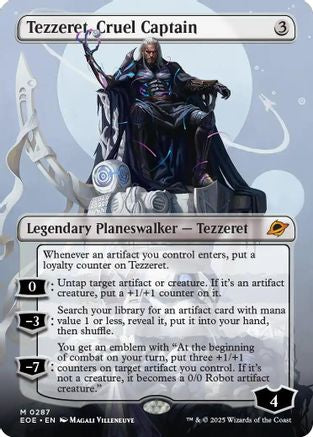 Tezzeret, Cruel Captain (Borderless)  [Foil]  (EOE-287) - [Edge of Eternities]
