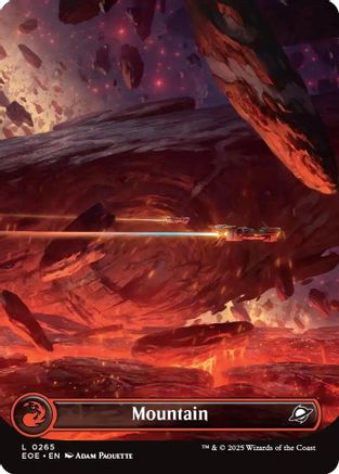 Mountain (0265) (Borderless)  [Foil]  (EOE-265) - [Edge of Eternities] - Trinity Hobby