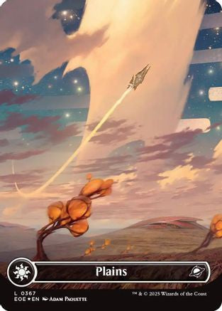 Plains (0367) (Borderless) (Galaxy Foil)  [Foil]  (EOE-367) - [Edge of Eternities] - Trinity Hobby