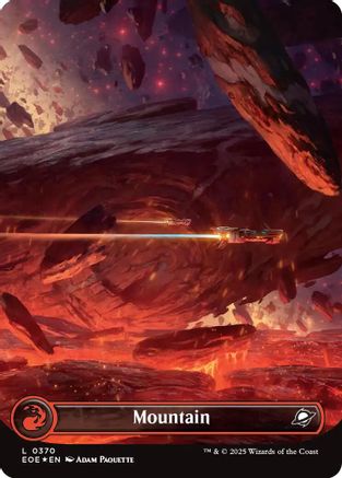 Mountain (0370) (Borderless) (Galaxy Foil)  [Foil]  (EOE-370) - [Edge of Eternities] - Trinity Hobby
