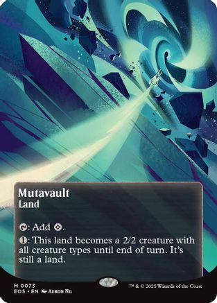 Mutavault (0073) (Borderless)  [Foil]  (EOS-073) - [Edge of Eternities: Stellar Sights] - Trinity Hobby