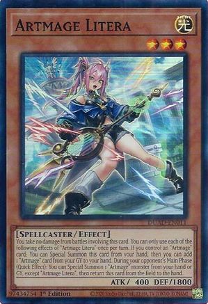 Artmage Litera [DUAD-EN011] - Duelist's Advance 1st Edition - Super Rare - Trinity Hobby