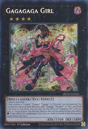 Gagagaga Girl [DUAD-EN043] - Duelist's Advance 1st Edition - Secret Rare - Trinity Hobby