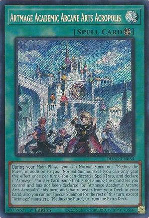 Artmage Academic Arcane Arts Acropolis [DUAD-EN054] - Duelist's Advance 1st Edition - Secret Rare - Trinity Hobby