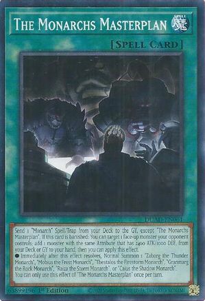 The Monarchs Masterplan [DUAD-EN061] - Duelist's Advance 1st Edition - Common / Short Print - Trinity Hobby