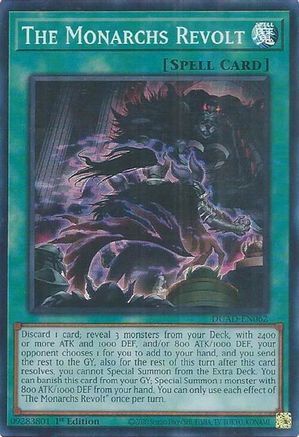 The Monarchs Revolt [DUAD-EN062] - Duelist's Advance 1st Edition - Super Rare - Trinity Hobby