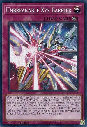 Unbreakable Xyz Barrier [DUAD-EN074] - Duelist's Advance 1st Edition - Common / Short Print - Trinity Hobby