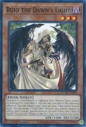 Buio the Dawn's Light [DUAD-EN081] - Duelist's Advance 1st Edition - Common / Short Print - Trinity Hobby