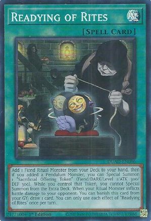 Readying of Rites [DUAD-EN086] - Duelist's Advance 1st Edition - Super Rare - Trinity Hobby