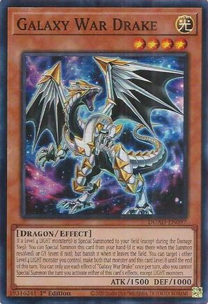 Galaxy War Drake [DUAD-EN097] - Duelist's Advance 1st Edition - Super Rare - Trinity Hobby