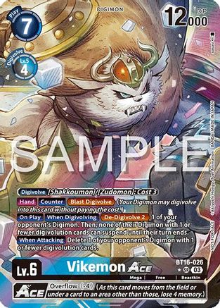 Vikemon ACE (Cyber Eden Release Event Winner) (BT16-026) - [Cyber Eden] Foil