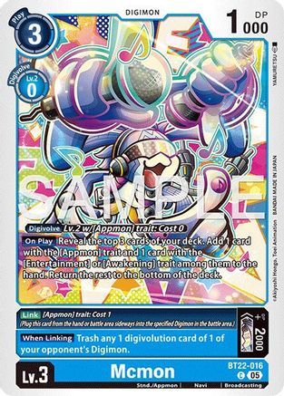 Mcmon (BT22-016) - [Cyber Eden] - Trinity Hobby