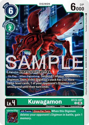 Kuwagamon (BT22-047) - [Cyber Eden] - Trinity Hobby