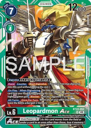 Leopardmon ACE (BT22-052) - [Cyber Eden] Foil - Trinity Hobby