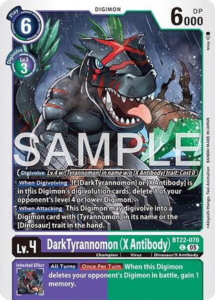 Dark Tyrannomon (X Antibody) (BT22-070) - [Cyber Eden] - Trinity Hobby